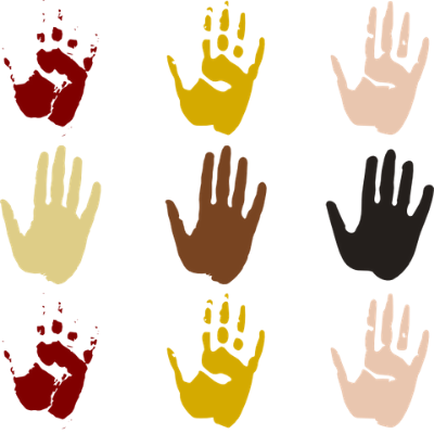多样性手-模型少数民族图形
